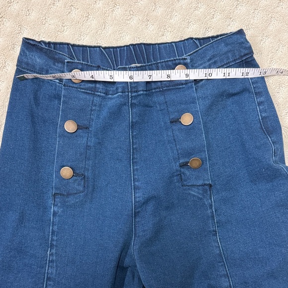 Belle Poque Elegant High Rise Navy Jeans, Size Small - Picture 6 of 9